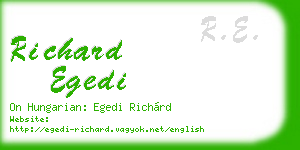 richard egedi business card